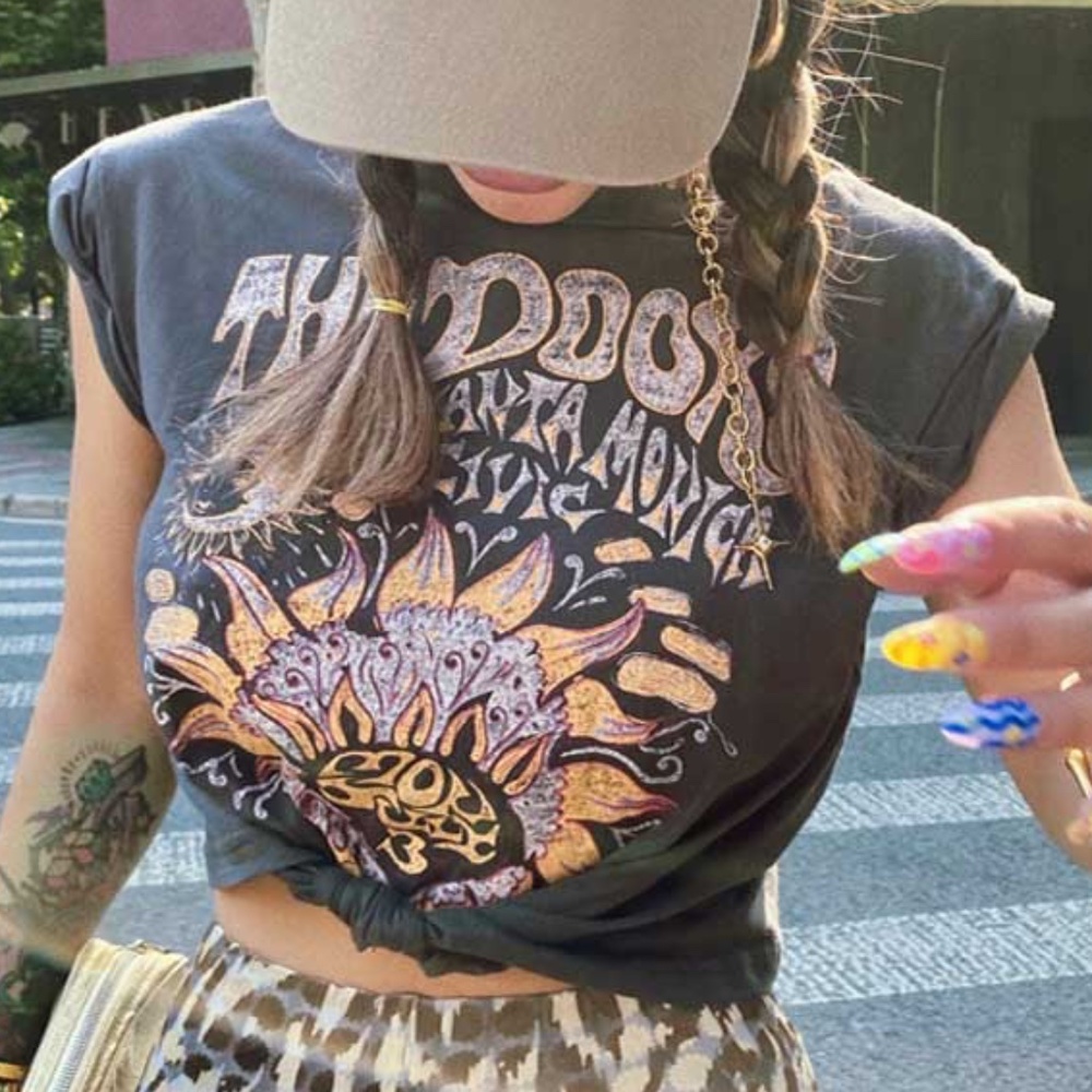 The Doors Floral Graphic Tee Top